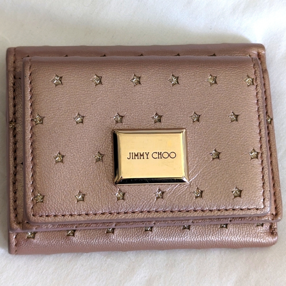 Jimmy Choo Trifold Wallet in Pink